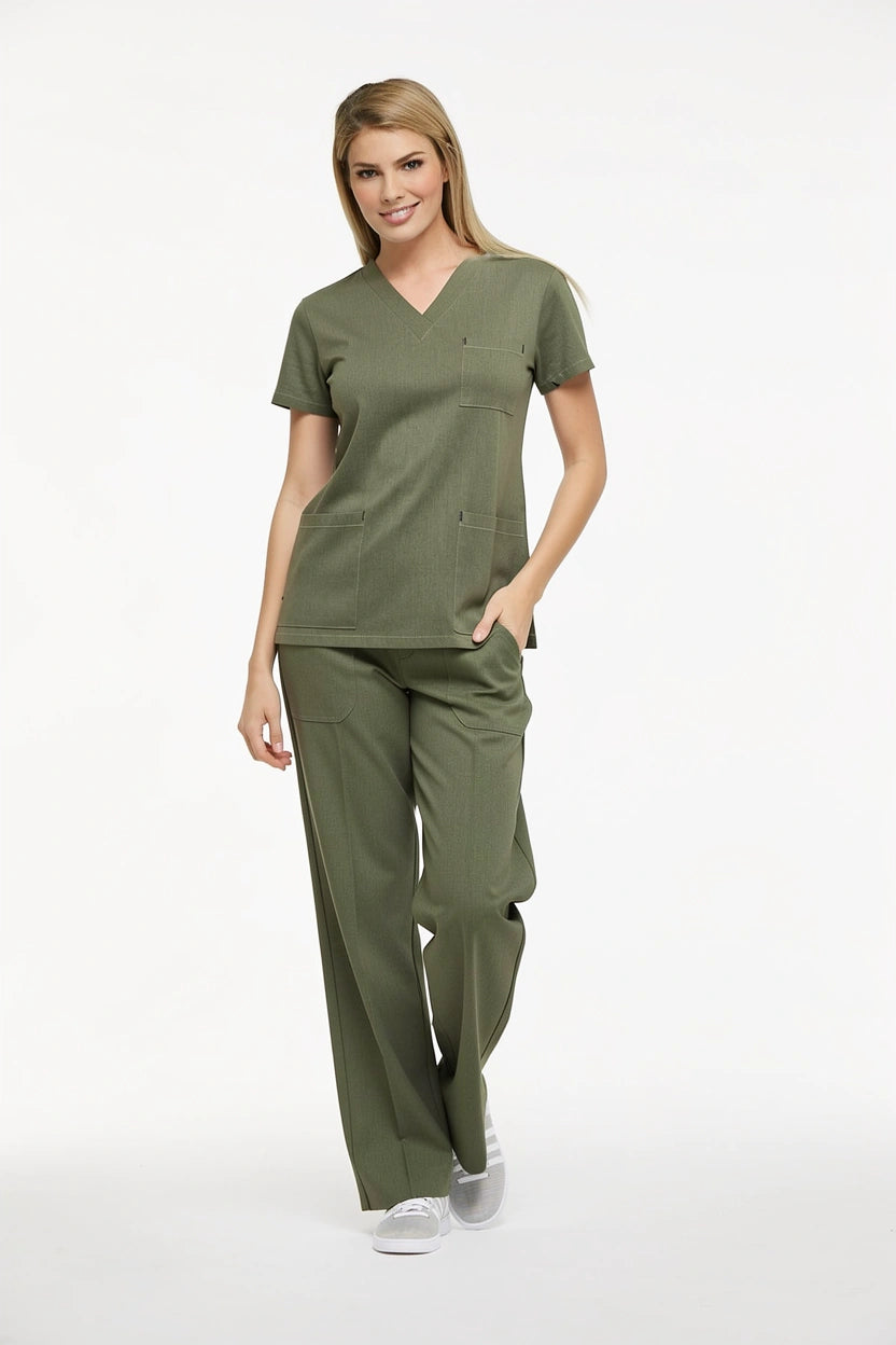 Haki Hemşire Forması & Scrubs Takımları