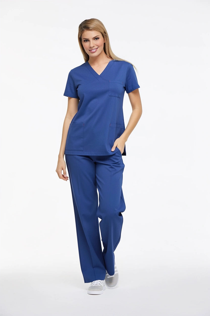 İndigo Mavi Hemşire Forması & Scrubs Takımları