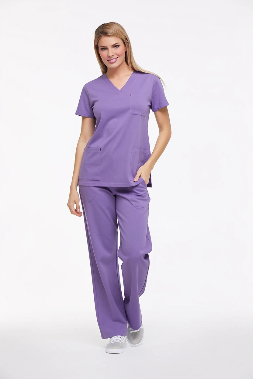 Lila Hemşire Forması & Scrubs Takımları