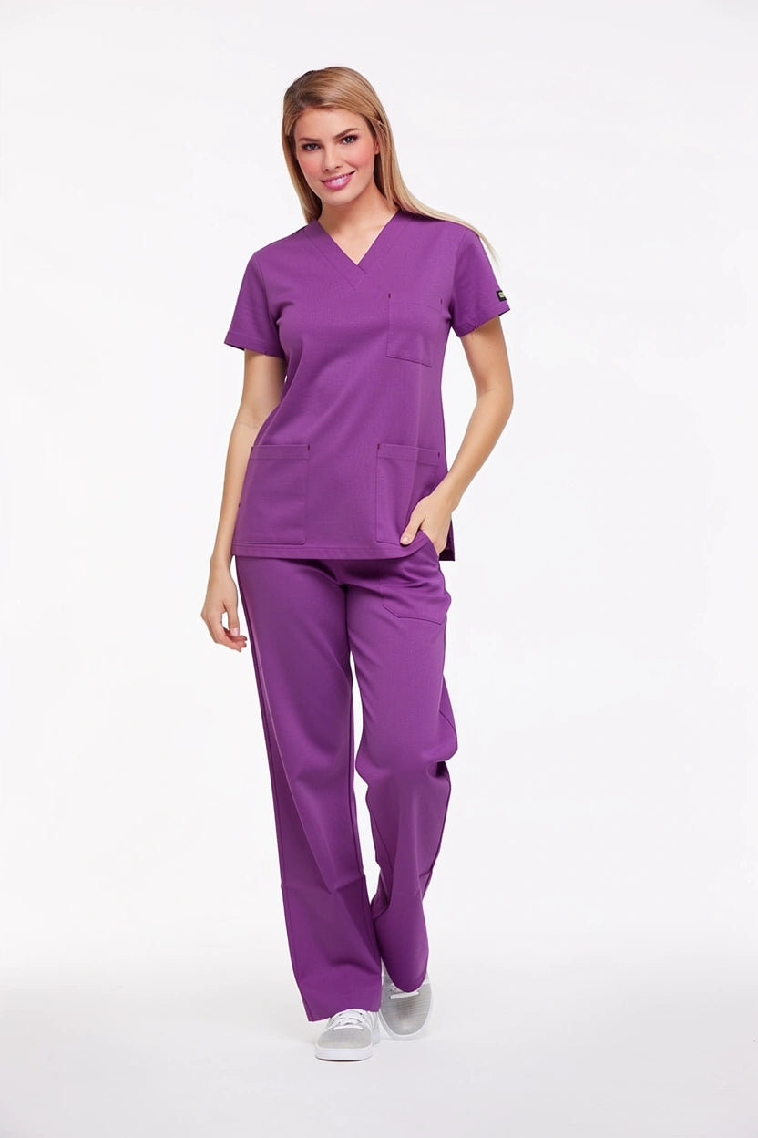 Mor Hemşire Forması & Scrubs Takımları