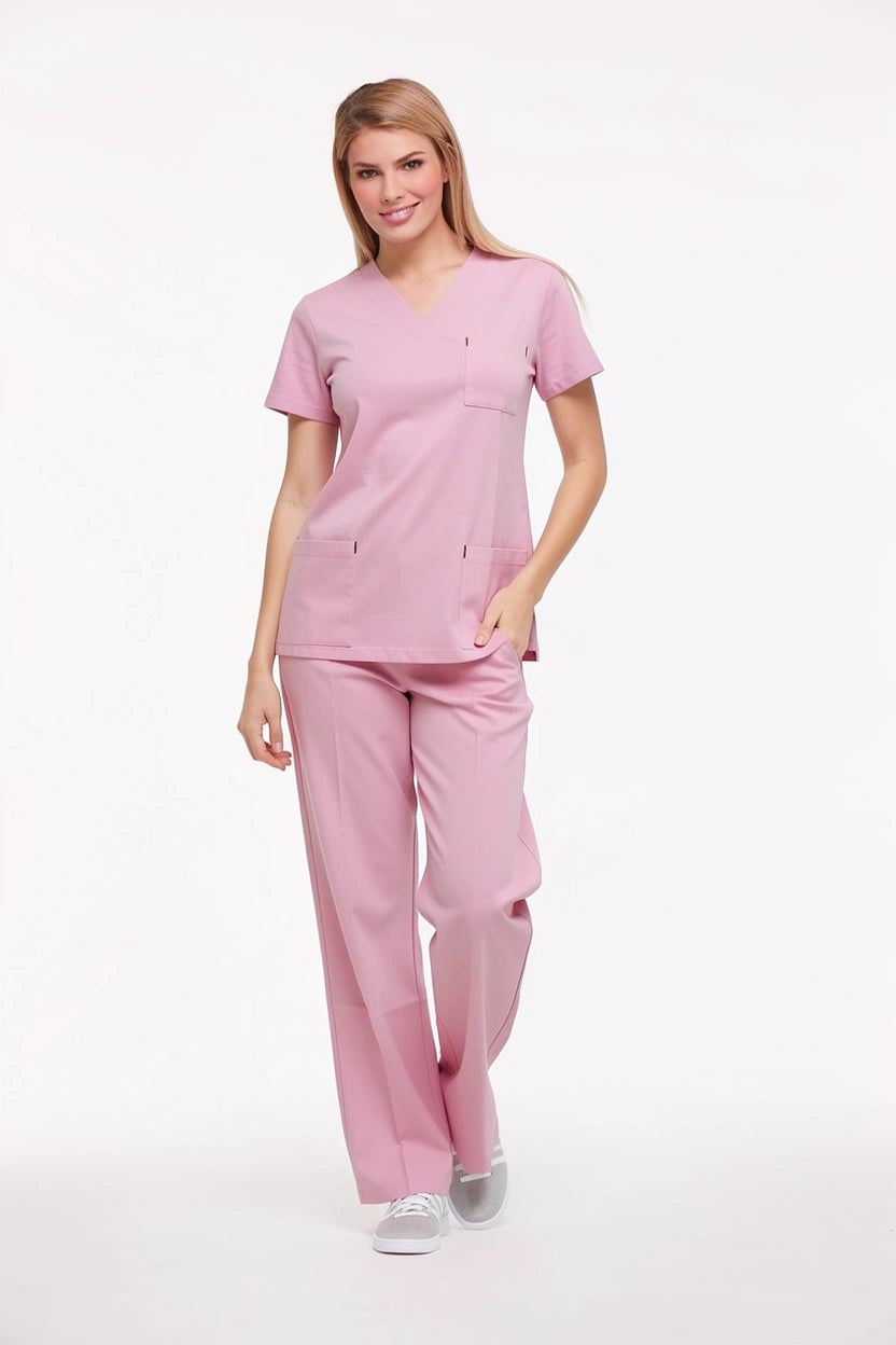 Pembe Hemşire Forması & Scrubs Takımları