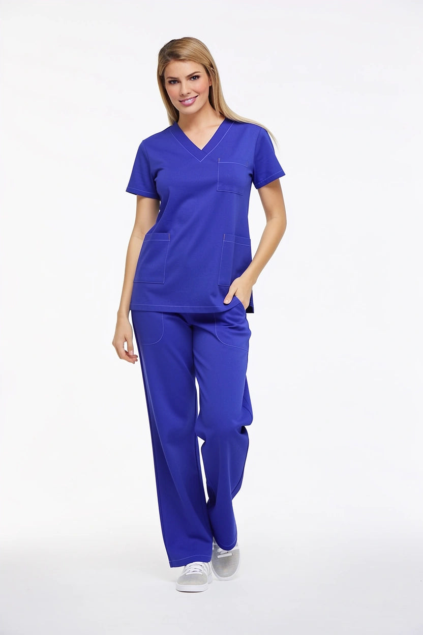 Saks Mavisi Hemşire Forması & Scrubs Takımları