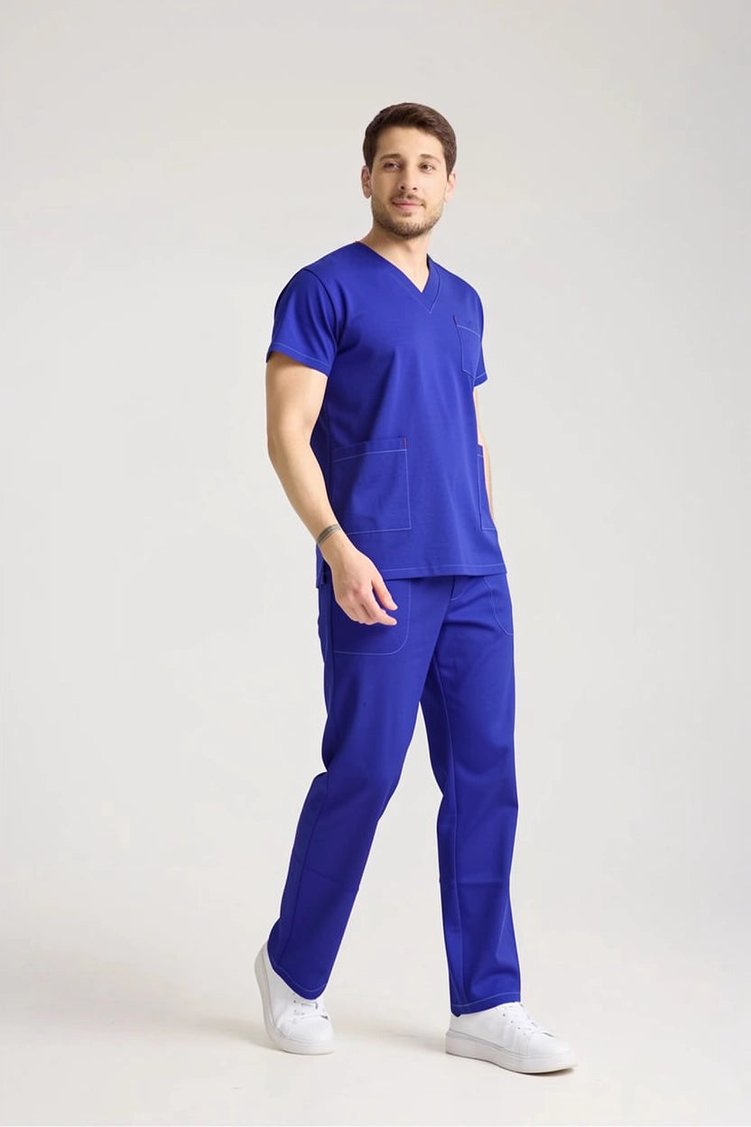 Saks Mavisi Hemşire Forması & Scrubs Takımları