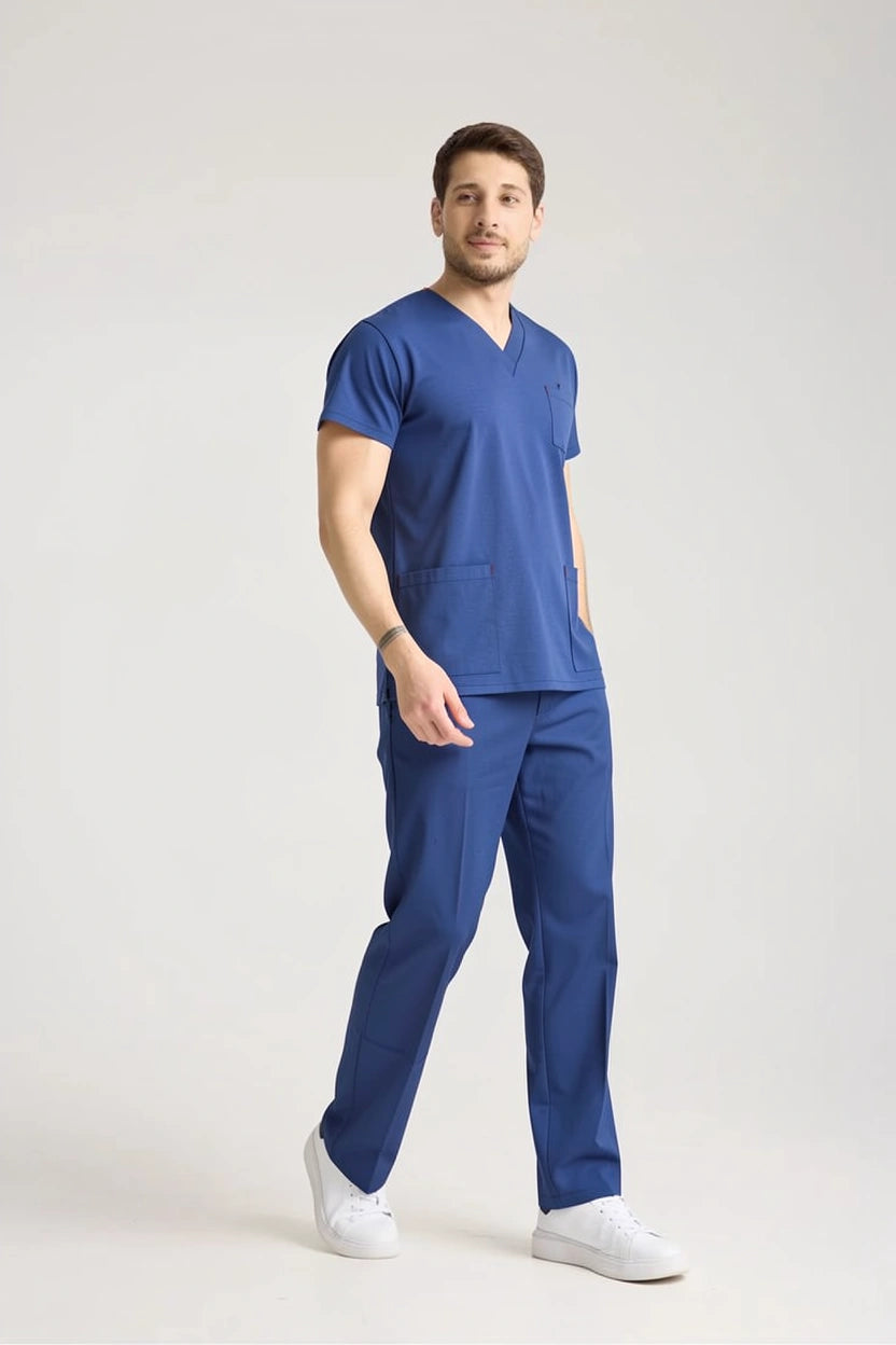 İndigo Mavi Hemşire Forması & Scrubs Takımları