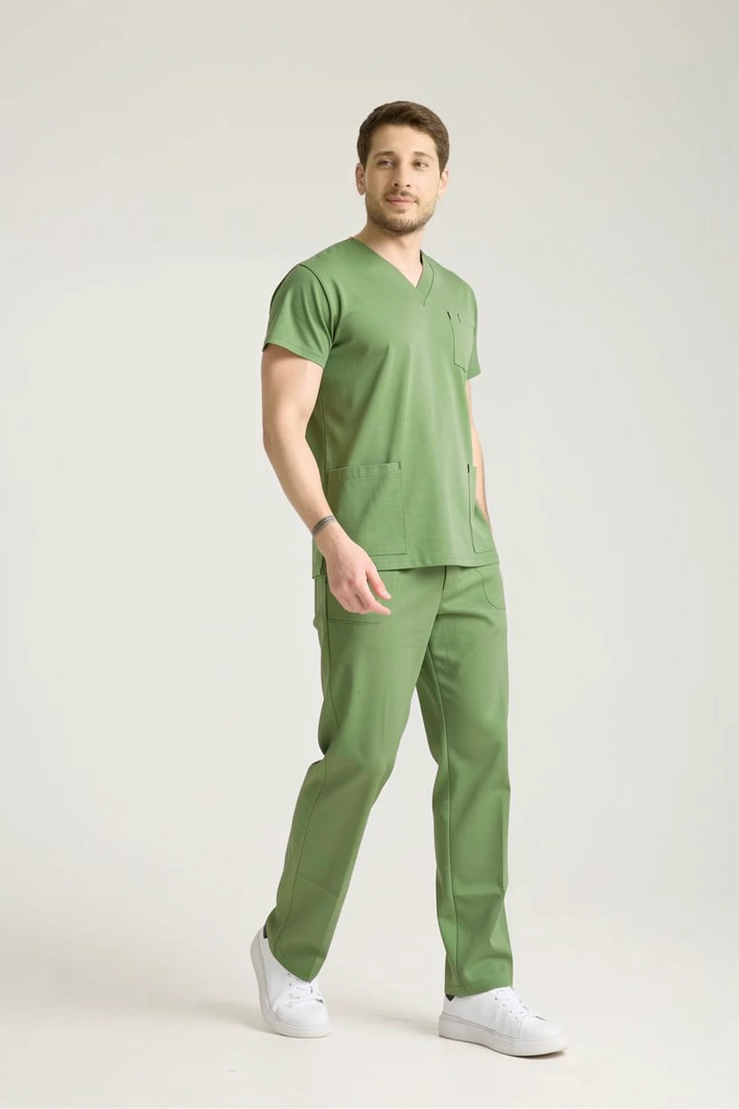 Fıstık Yeşili Hemşire Forması & Scrubs Takımları