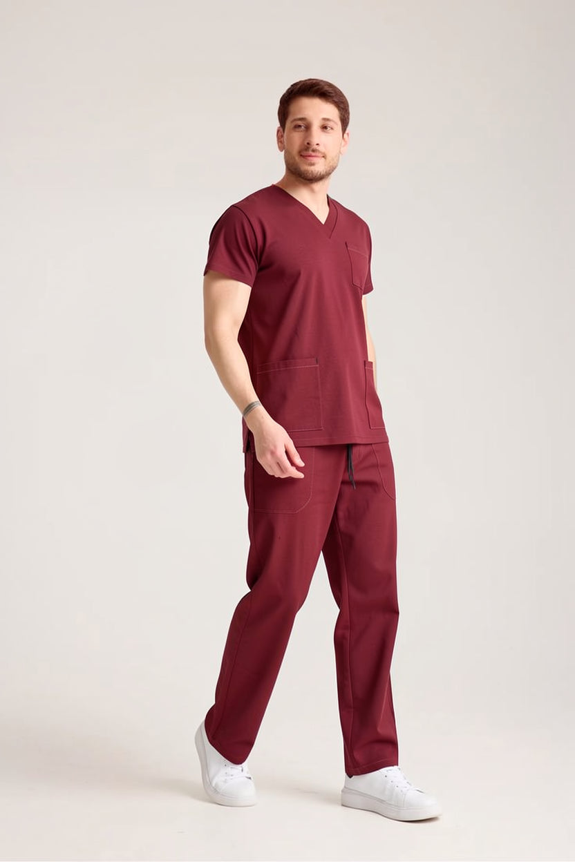 Bordo Hemşire Forması & Scrubs Takımları